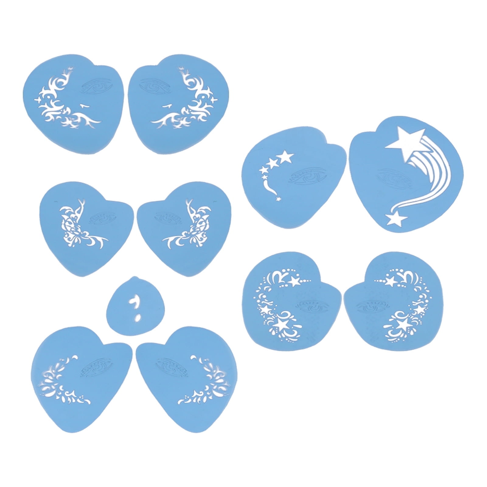 5pcs Face Paint Stencils Face Paint Stencils Kit PET Adults Reusable ...