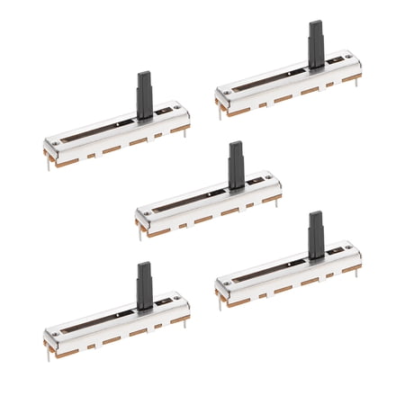 5pcs Fader Variable Resistors Mixer 45mm Straight Slide Potentiometer B100K Ohm Linear Potentiometers