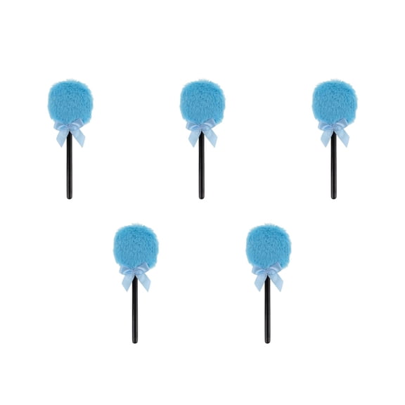 5pcs Fairy Wand Fluffy Powder Lollipop Shape Loose Body Soft Cosmetic Makeup With Long Handle For Face Body Cosmetic Applicator Tool