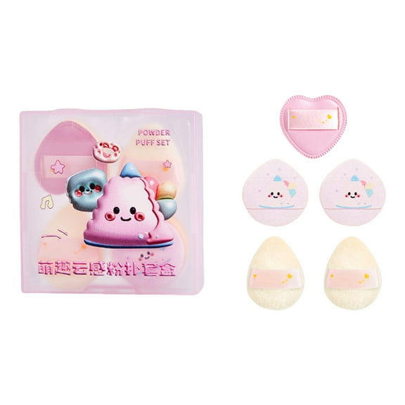 5pcs Finger Powder Puff Sponges For Stylish Face Makeup Easy Application Cosmetic Accesories With Triangular Shape