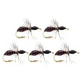 thumbnail image 1 of 5pcs Fish Tackle Fly Hook Artificial Insect Lure Hair Hook Insects Hook Bait Ant Lures Fly Fishing BLACK 12#, 1 of 1