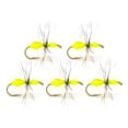 thumbnail image 1 of 5pcs Fish Tackle Fly Hook Artificial Insect Lure Hair Hook Insects Hook Bait Ant Lures Fly Fishing YELLOW 12#, 1 of 8