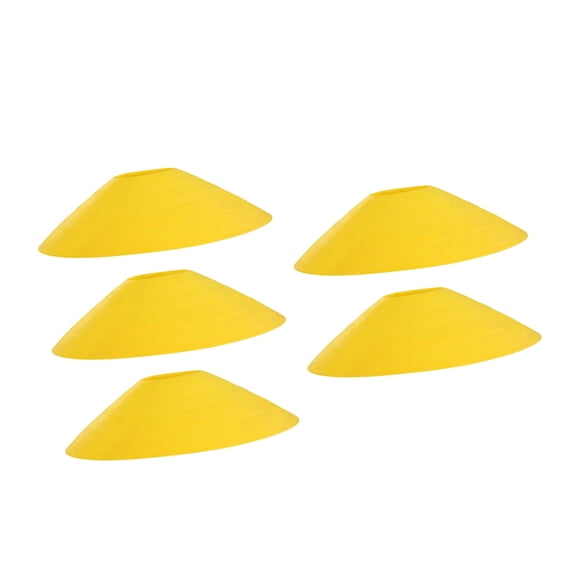 5pcs Flexible Colorful Practice Cones Round Edges Training Cones Polyethylene Texture for Football Coaching and Sports