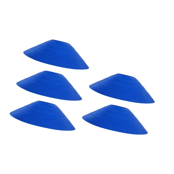 5pcs Flexible Colorful Practice Cones Round Edges Training Cones Polyethylene Texture for Football Coaching and Sports