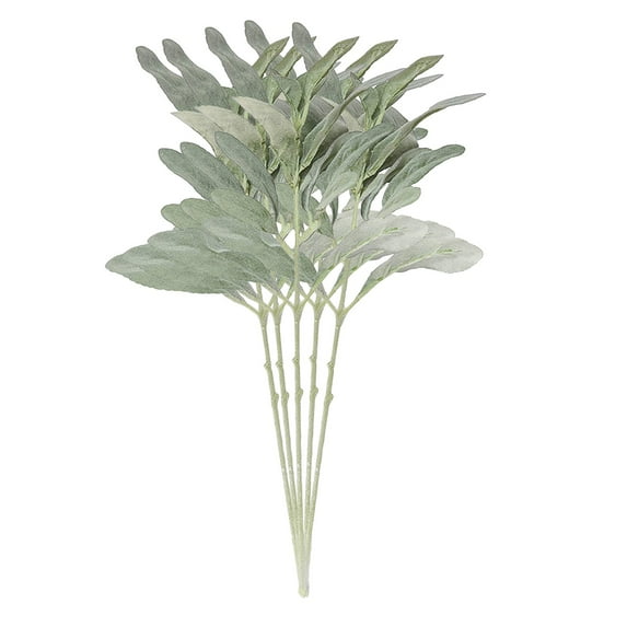 5pcs Flocking Rabbit Ear Leaves Flocking Leaves Wedding Home Vase Flower Decoration Wedding Floral Decorations