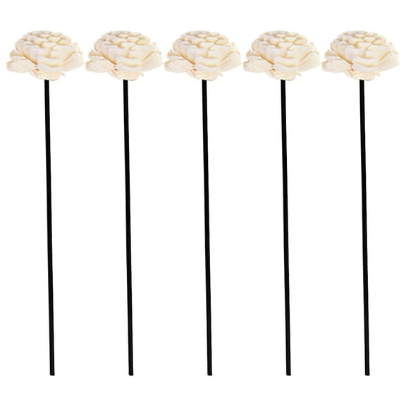 5pcs Flower Reed Diffuser Sticks & Essential Oil Refill for Aroma Fragrance