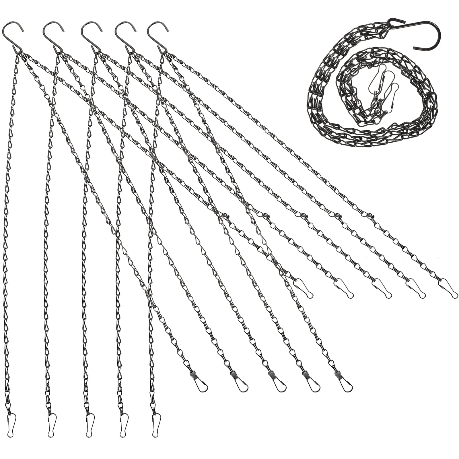 5pcs Flowerpot Chains Balcony Courtyard Garden Plant Pot Hanging Hook