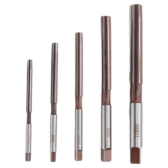 5pcs Flutes Hand Reamers Set H8 Chucking Straight Shank 4mm/5mm/6mm/8mm/10mm
