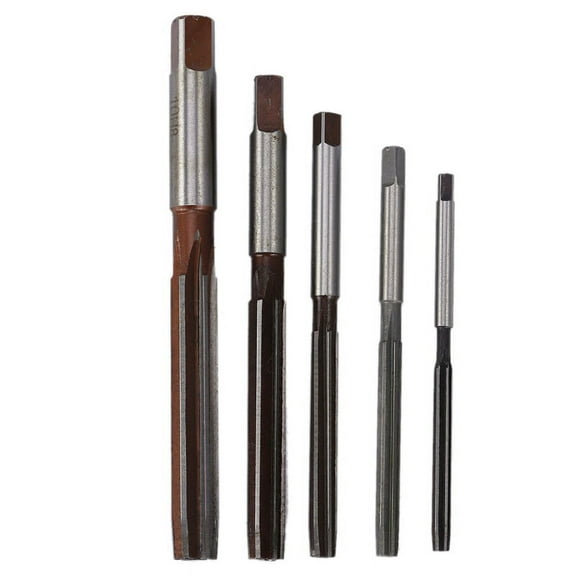 5pcs Flutes Hand Reamers Set H8 Chucking Straight Shank Hand Reamers Set 4mm/5mm/6mm/8mm/10mm