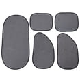 thumbnail image 1 of 5pcs Foldable Mesh Car Rear Right Left Side Windscreen Cover Car Sunshade Window Suction Cup Sun Visors Shade Sunshade Mesh Cover (Black), 1 of 10