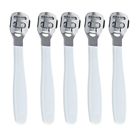 5pcs Foot Callus Remover Manual Stainless Steel Cuticle Hard Skin Heel Shaver Rasp Cutter Pedicure Tool