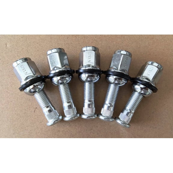 5pcs Front Rear Wheel Studs 90113-SM1-005 with Lug Nuts Replacement for Honda CR-V Civic Accord City Element Prelude S2000 Acura TL TLX TSX EL CL CSX RSX ILX Vigor Integra