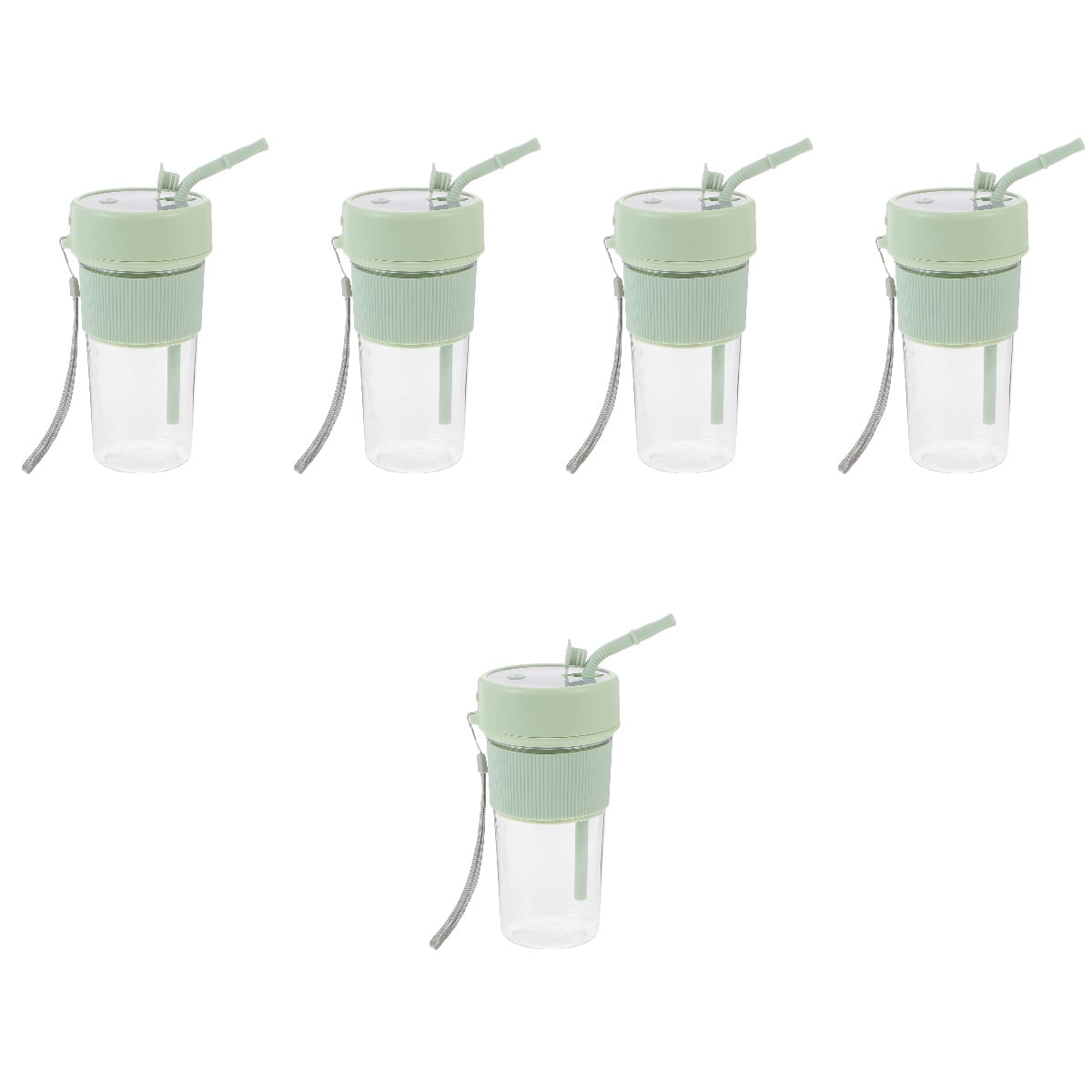 Toyandona Compact Electric Juicer Green Portable Blender for Fresh Juice in Kitchen 5Pcs
