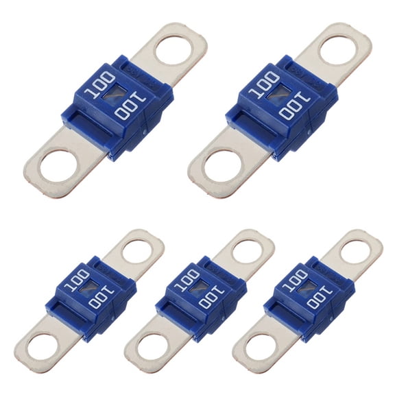 5pcs Fuse 100A High Current Bolt-on Fuse 100 Amp for Cars, Trucks, Construction Vehicles, Buses, Caravans