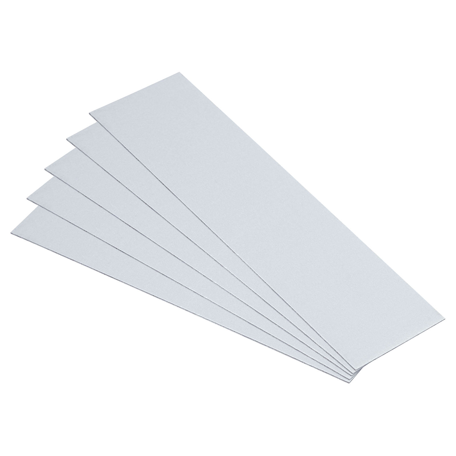 5pcs Galvanized Steel Sheet, 10x3cm Metal Sheet Galvanized Steel Plate Panels 0.5mm Thick for Roof Flashing
