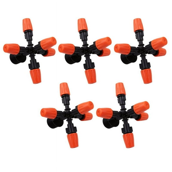 5pcs Garden Sprinklers Automatic Watering Grass Lawn 360 Degree Circle Rotating Water Sprinkler 5 Nozzles Garden Hose