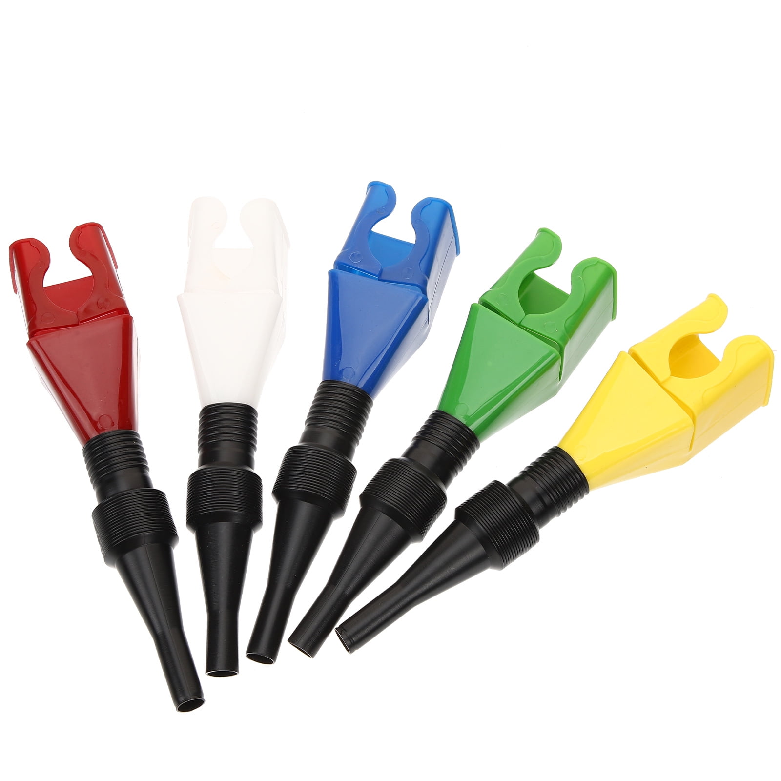 5pcs Gas Tank Funnels Oil Transmission Funnel Long Stem Fuel Funnel Car