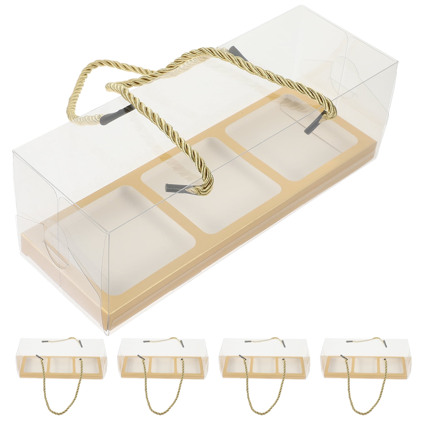COSMOBETTY Golden present Boxes with String for Storage Made of PET ...