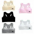 thumbnail image 1 of 5pcs Girls Bra Teen Underwear Vest Puberty Sport Training Bra Breathable No Trace Bras for Teen Girl 8-12Y, 1 of 13