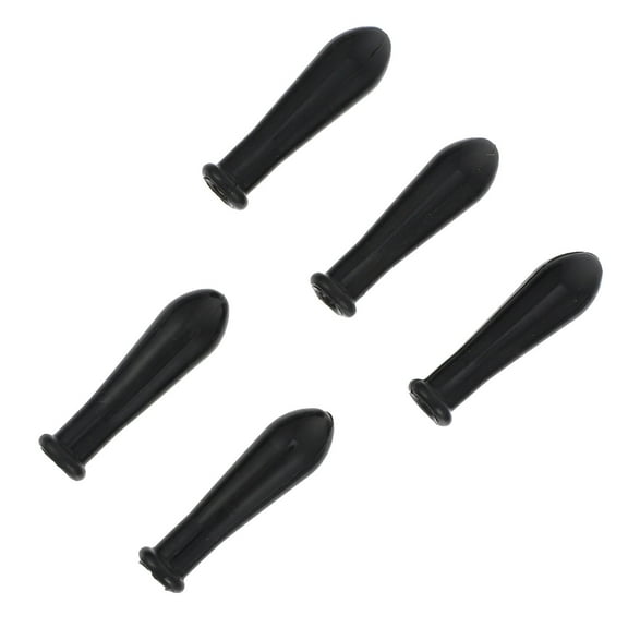 BESTYASH Silicone Transfer Pipette Caps Black for Droppers, 5 Pieces, Smooth Fit for Lab and Experiment Use