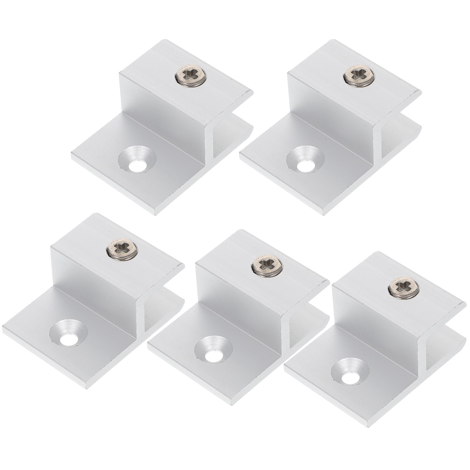 Aexit 20-Pack Adjustable Glass Shelf Clamps – Fits 3-8mm Thick Glass, Safety Clips For Shelves & Displays