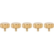 5pcs Golden Watch Crown Parts, Quartz Mechanical Head Repair Accessory, Assorted Spare Parts with Steel Construction for Wrist Maintenance and