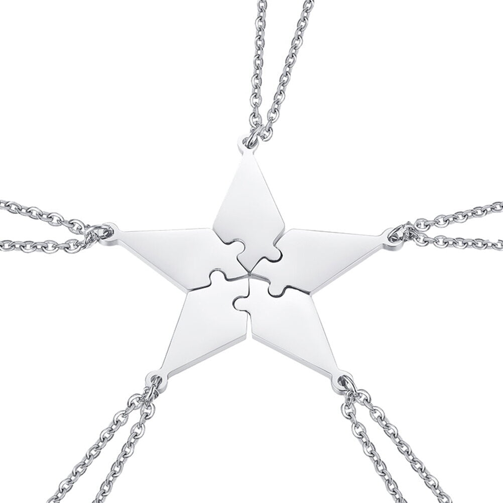 5 Pointed Star Puzzle Piece Necklaces, 5 Best Friend Gifts, 5 Family  Necklaces, Matching for Mom and Sisters, Matching Necklaces, Christmas -  Etsy