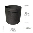 thumbnail image 1 of 5pcs Grow Bags Heavy Duty Aeration Fabric Pots with Handles Thickened Nonwoven Fabric Pots Plant or Fruits Flowers Plant for Gardening 1 gallon, 1 of 1