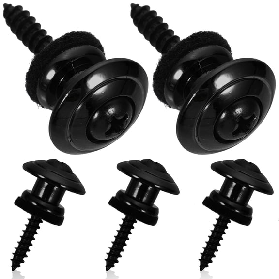 5pcs Guitar Strap Pegs Replacement Acoustic Electric Bass Buckle Metal Strap Buttons