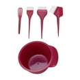 5pcs Hair Dye Coloring Kit Nylon Fiber Brushes Mixing Bowl Pointed