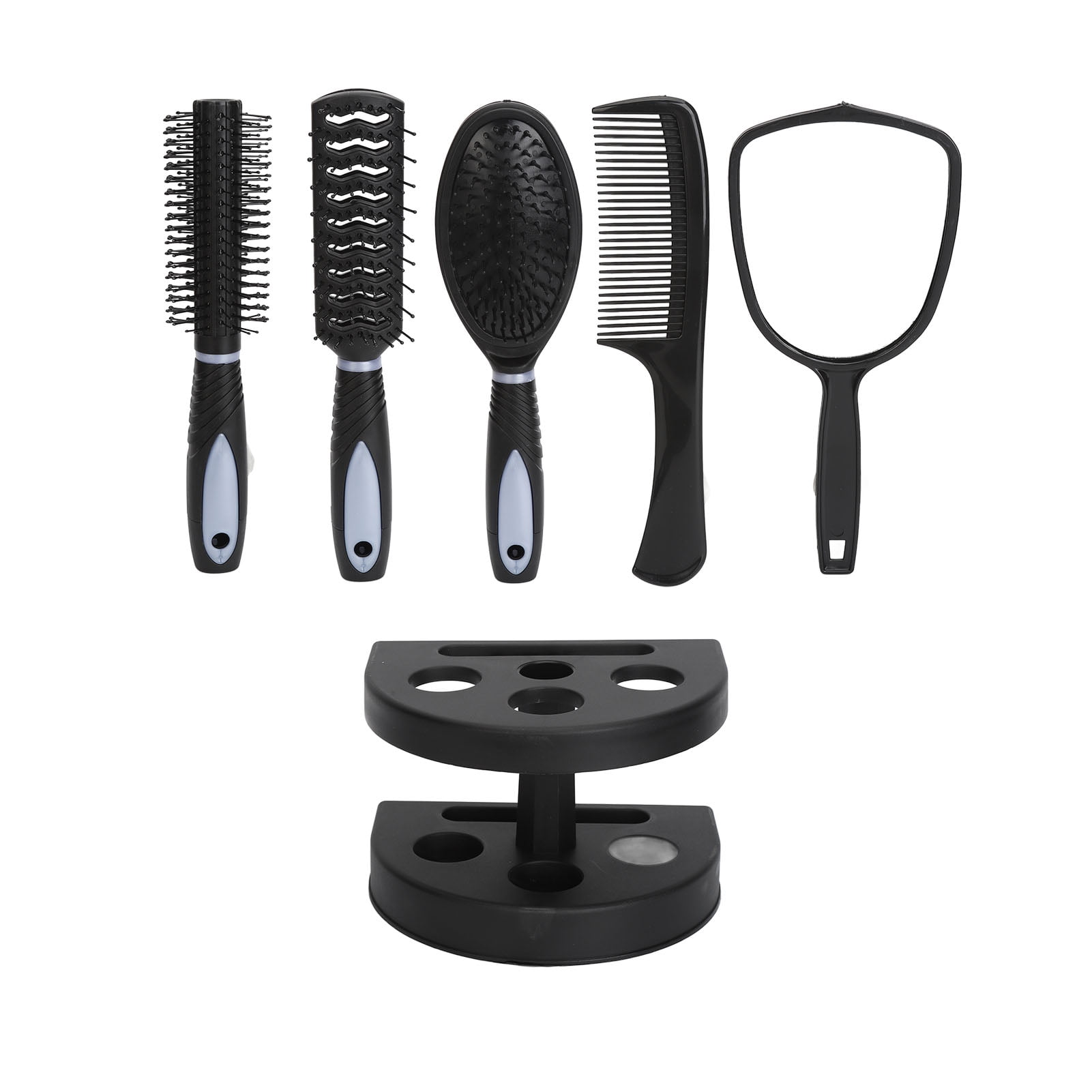 5pcs Hair Styling Combs Set with Mirror Holder Professional Ergonomic