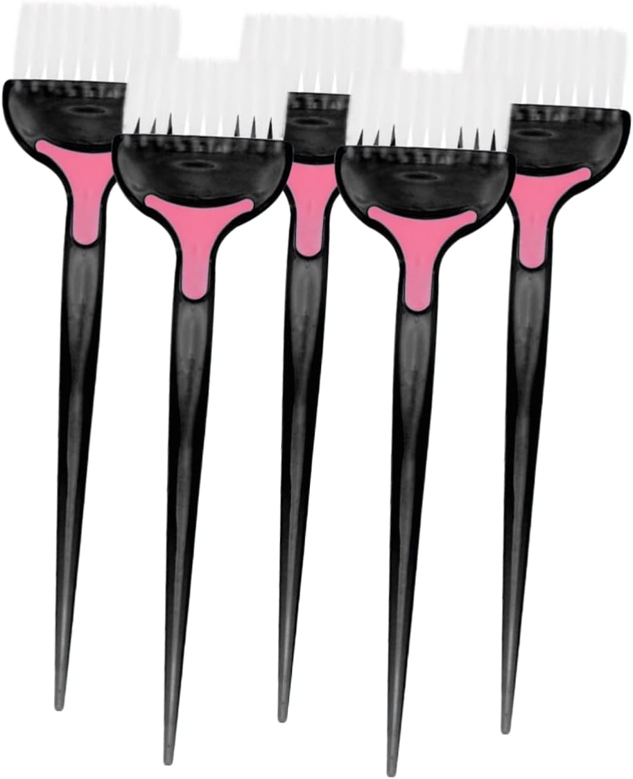 5pcs Hair Teasing Comb Highlight Comb Soft Bristle Hair Brush Hair Dye