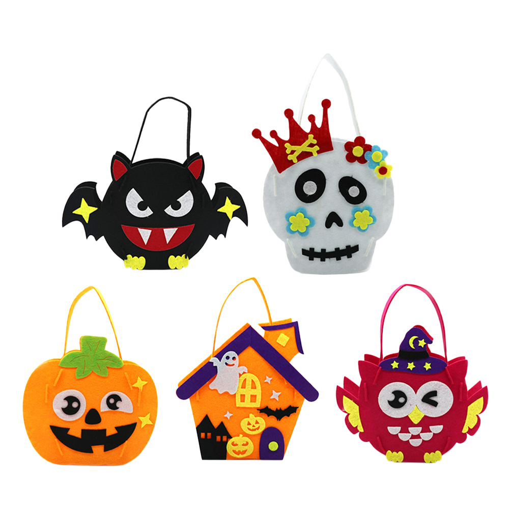 5pcs Halloween Candy Bags Halloween Candy Baskets Chocolate Jelly