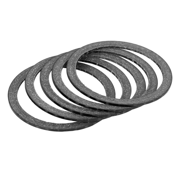 5pcs Headset Spacer Carbon Fiber Handlebar Stem Spacers Fit 1 1/8 Inch Stem for Bike Cycling Bicycle 1mm