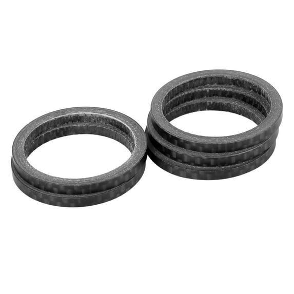 5pcs Headset Spacer Matte Black Carbon Fiber Handlebar Stem Spacers Fit 1 1/8 Inch Stem for Bikes Bicycle Cycling 3mm