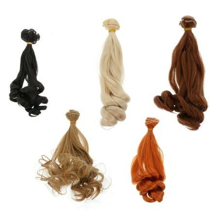 5pcs Heat Resistant Doll Hair Extensions - Mixed Color
