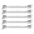 thumbnail image 1 of 5pcs Heavy Duty Stainless Steel Hook Durable Rope Turnbuckle Wire Rope Tension Hook, 1 of 8