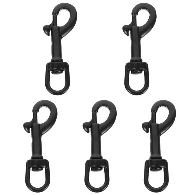 Qiysamall 5pcs Heavy Duty Stainless Steel Single Snap Hook Swivel Eye