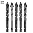 thumbnail image 1 of 5pcs Hex Drill Bit Set For Concrete Porcelain Tile Glass Metal Professional Multifunction Drill Bits Kit Tools Carbide Drills, 1 of 6