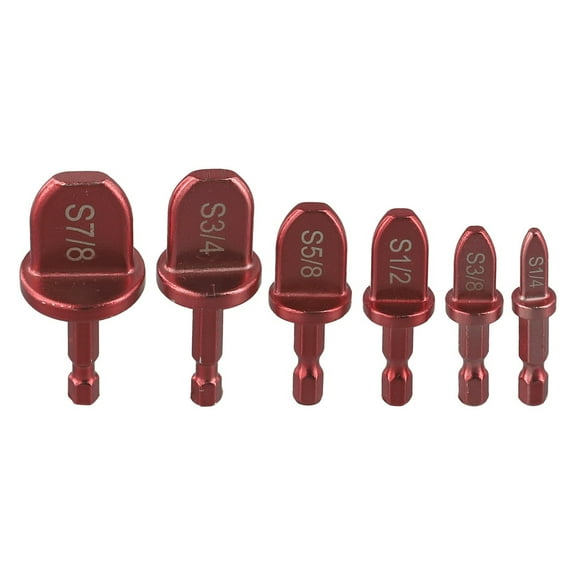 5pcs Hex Handle Tube Expander 3/4'' 5/8'' 1/2'' 3/8'' 1/4'' Air Conditioner Swaging Flaring Set For Hard Soft Copper Power Tools