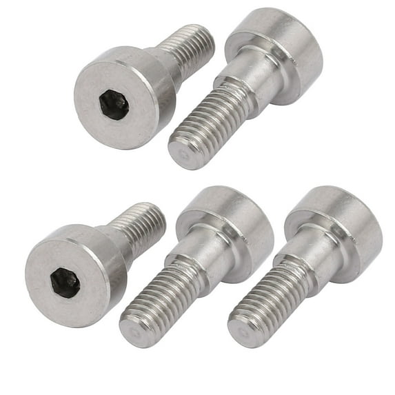5pcs Hex Socket Shoulder Bolt Stainless Steel 6mm Shoulder Dia 5mm Shoulder Length M5 Thread