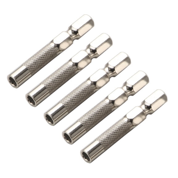 5pcs Hexagonal Bit Adapter 1/4inch to 4mm Socket Shank for Precise Screwdriver and Drill Bit Set