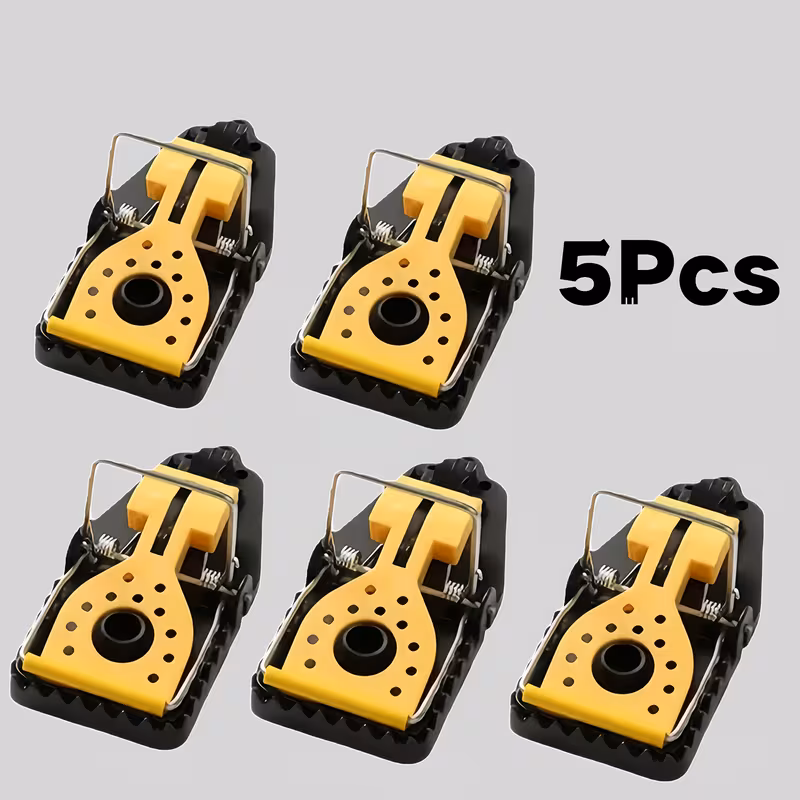 5pcs High-Power Small Spring Traps, High-Sensitivity Plate with Double Spring Design for Indoor Outdoor Pest Control