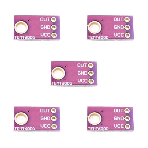 5pcs High Sensitivity Ambient Light Sensoring TEMT6000 Analog Out Wide Spectrum