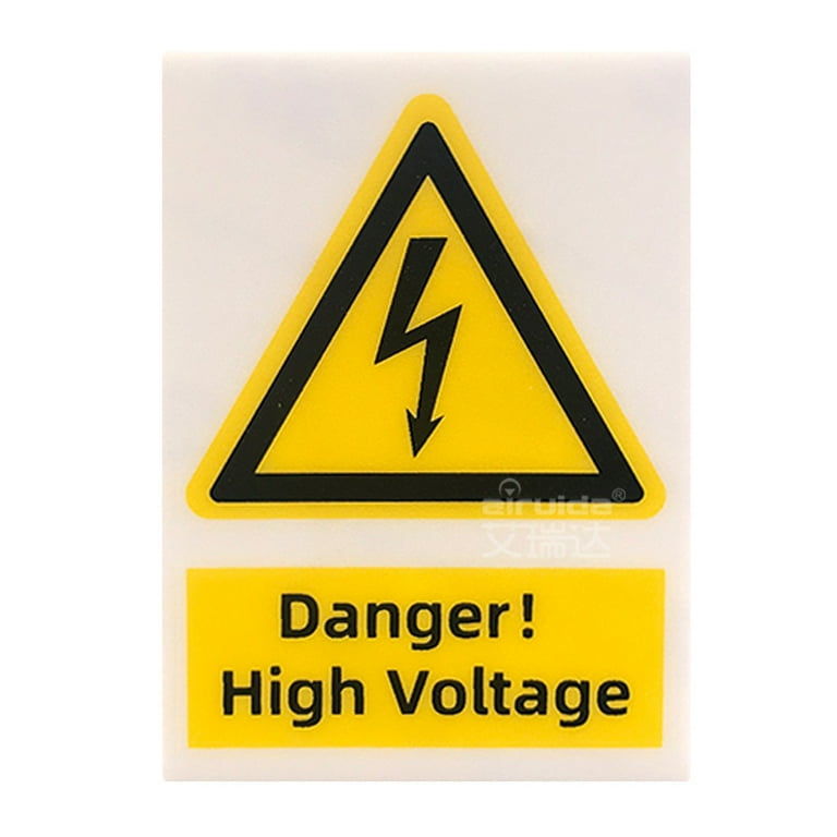 5pcs High Voltage Warning Stickers Adhesive Labels Electrical Shocks Hazard  Warning Stickers