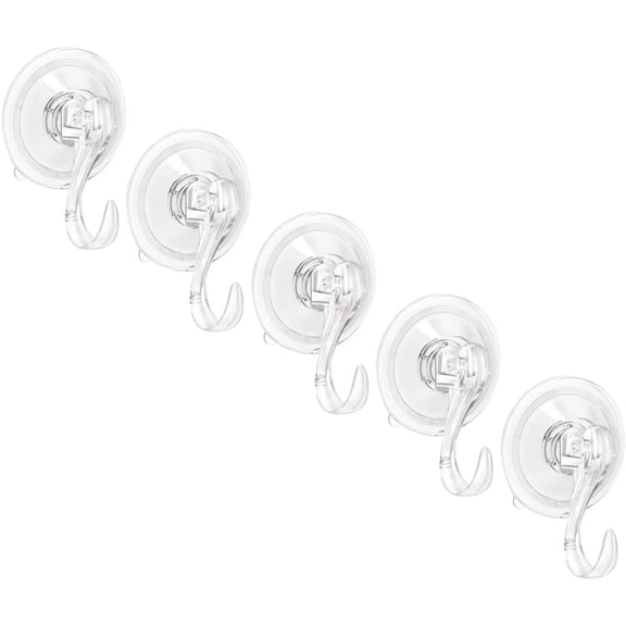 5pcs Hook up Clear Hangers Wall Mounted Hooks Heavy Duty Hooks Suction Utility Hooks Kitchen Storage Hooks Suction Hooks for Reusable Hangers Suction Cup Seamless Hook Hanging Hook