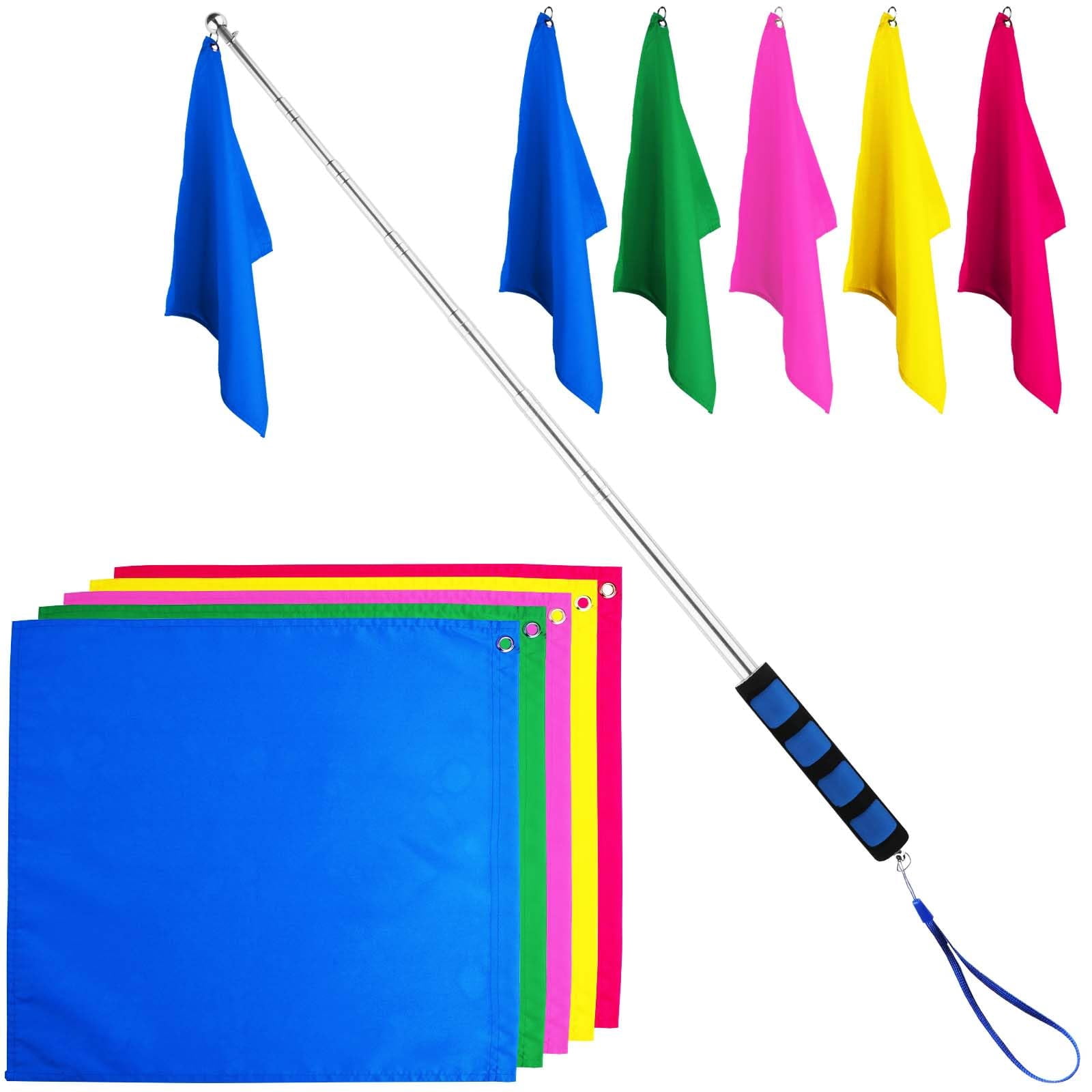 5pcs Horse Training Flags with 63 Inch Telescopic Flagpole Nylon 17 ...