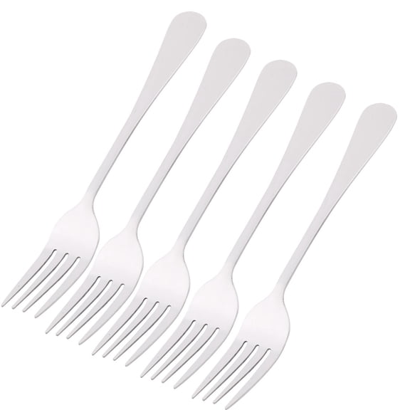 5pcs Household Stainless Steel Dinner Fork 6.8 Inches Length