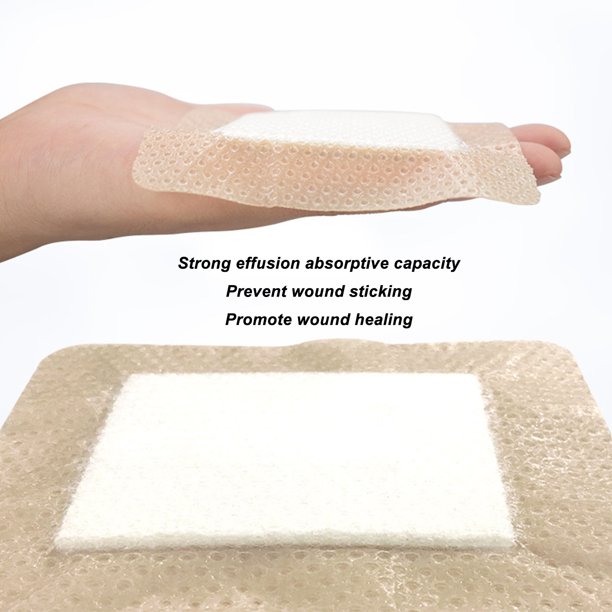 5pcs Hydrocolloid Dressing Adhesive Silicone Foam Dressing Pressure