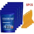 thumbnail image 1 of 5pcs Ice Melt Safer for Concrete & Pet - 100g/3.53oz Bag, Snow Salt Ice Melt, Salt for Snow and Ice Removal, Sidewalk Salt, Driveway Salt, Snow Melt is Effective Up to -15° (5pcs, Blue), 1 of 9